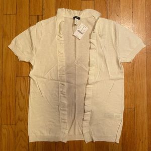 New with tags! J.Crew cardigan with cute ruffle details!